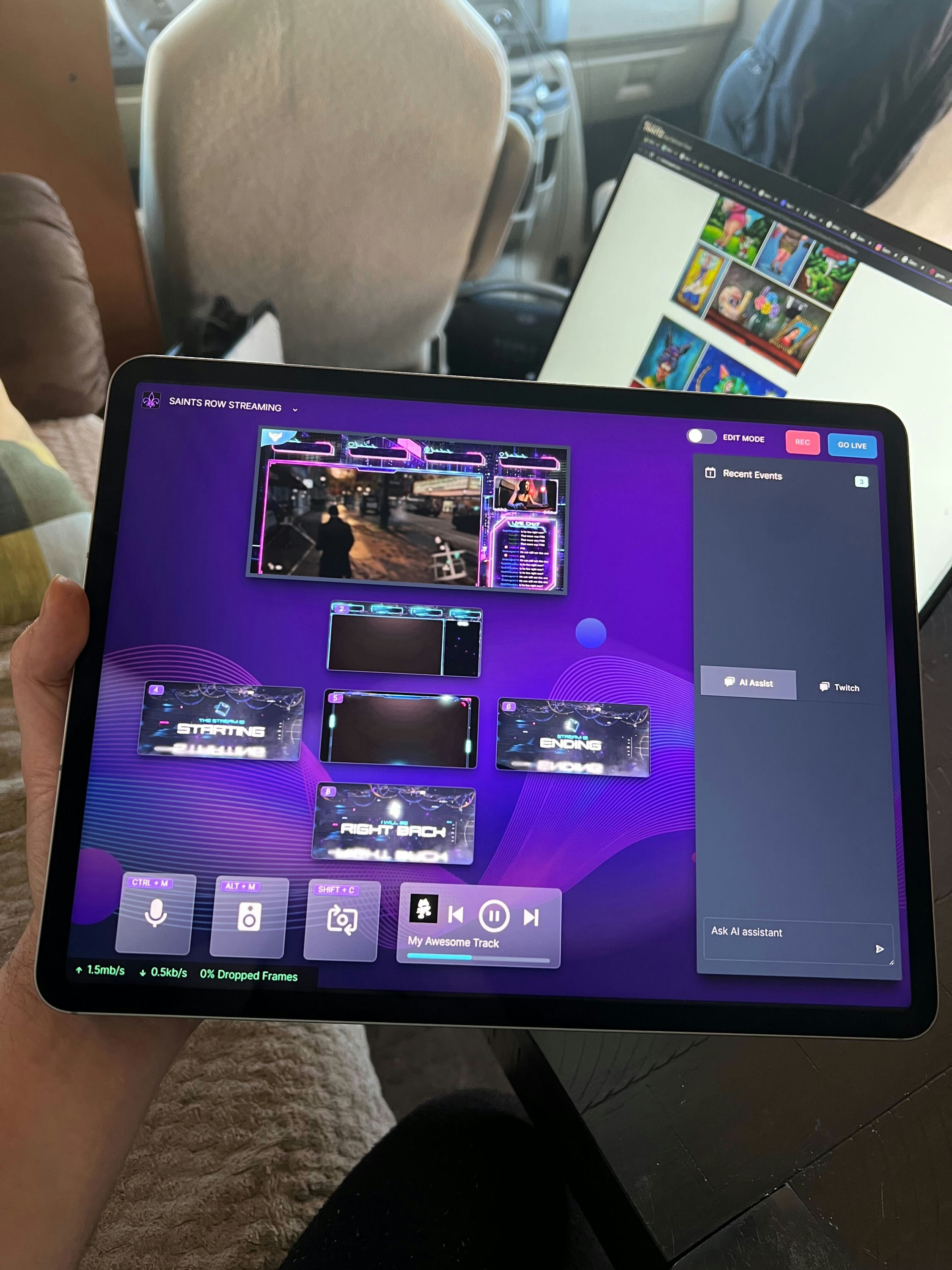 Broadcasting Studio Tablet Design